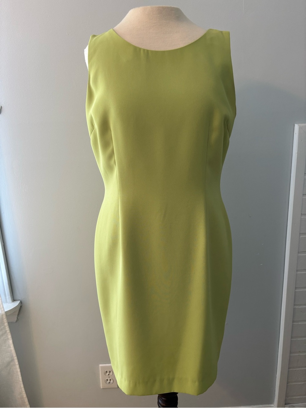Jones Studio Lime Sheath Midi Dress